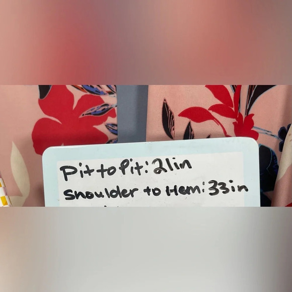 Cabi Blooming Blush Pink Floral Tropical Kimono Topper Shawl Cardigan Women XS/S - Picture 12 of 13